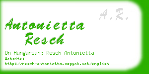 antonietta resch business card